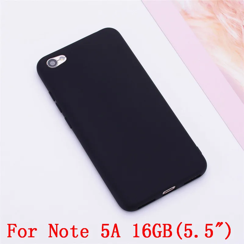 Xiaomi Redmi Note 5A чехол Redmi Note 5A Prime чехол силиконовый цветной матовый мягкий TPU чехол для Xiaomi Redmi Примечание 5A Prime чехол для телефона - Цвет: Note 5A Black