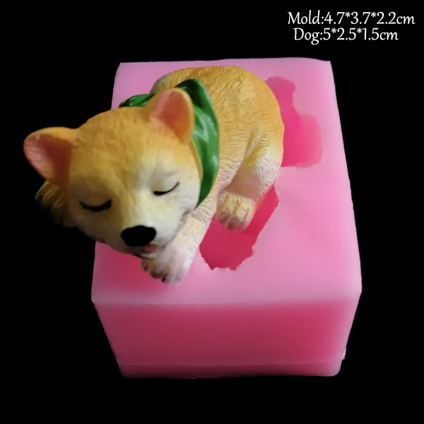 G NEW Dogs Silicone Soap Mold Fondant Mould Cake Decorating Tool Cat Butt Corgi Bulldog Chocolate Gumpaste Sugarcraft Mold C339 - Color: G