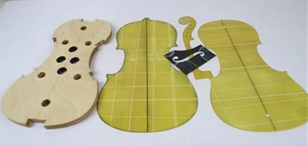 Guarneri style16 вырез Виола/F отверстие templet и пресс форма/внутри. Внешняя форма