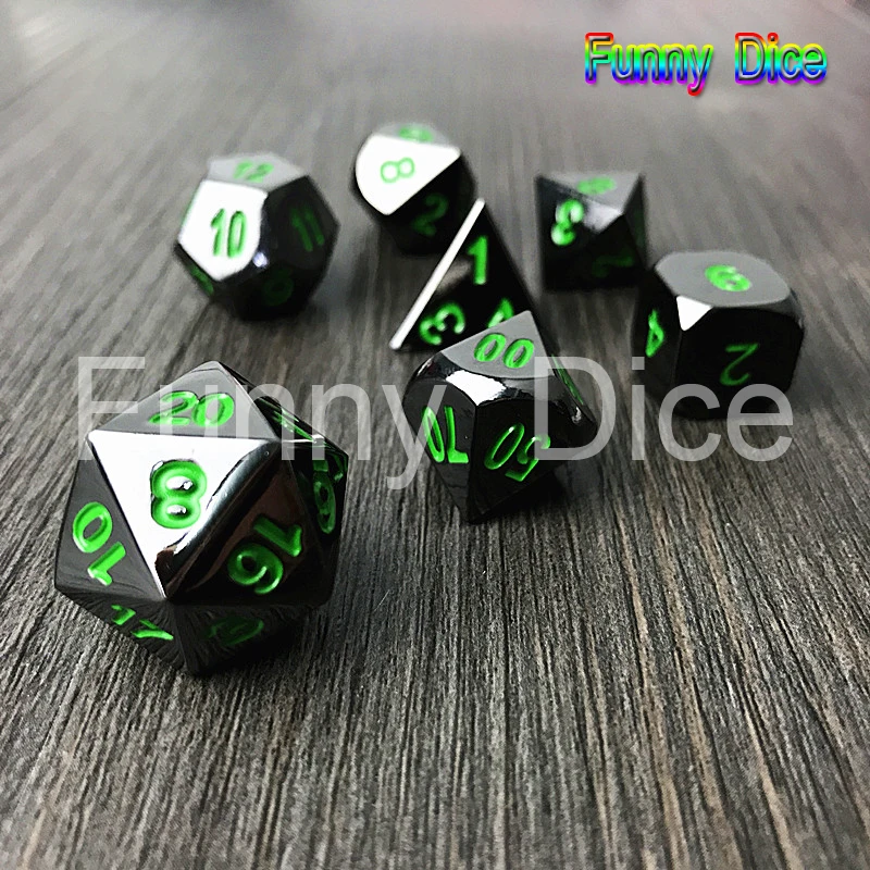 Лидер продаж игральные кости D4 D6 D8 D10 D % D12 D20 набор металлических костей с красными