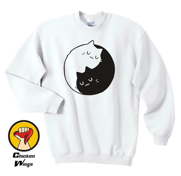 

Vintage Retro Cat Kitten Yin Yang Shirt Gift Shirt Gift Top Crewneck Sweatshirt Unisex More Colors XS - 2XL