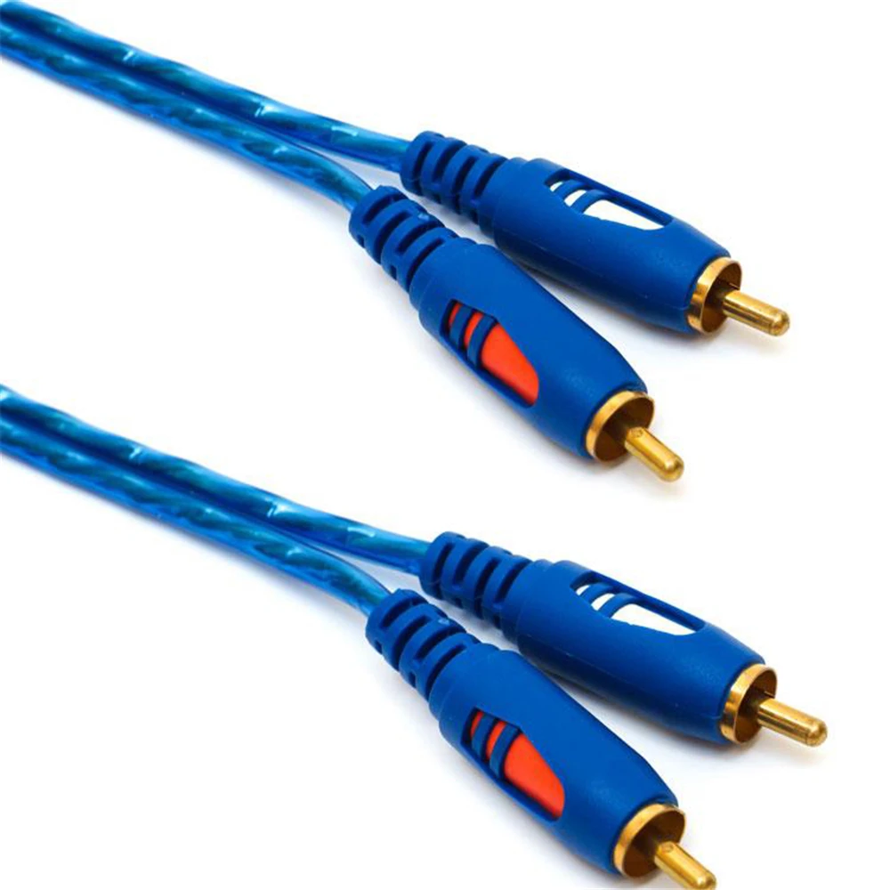 50 шт. популярный AV кабель 2RCA на с позолоченным разъемом 3 5 Аудиокабели RCA наушники
