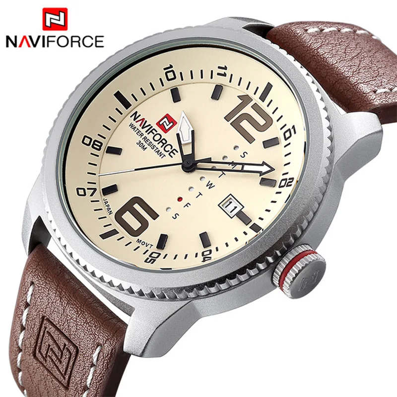 Часы наручные NAVIFORCE Мужские кварцевые роскошные Брендовые спортивные армейские