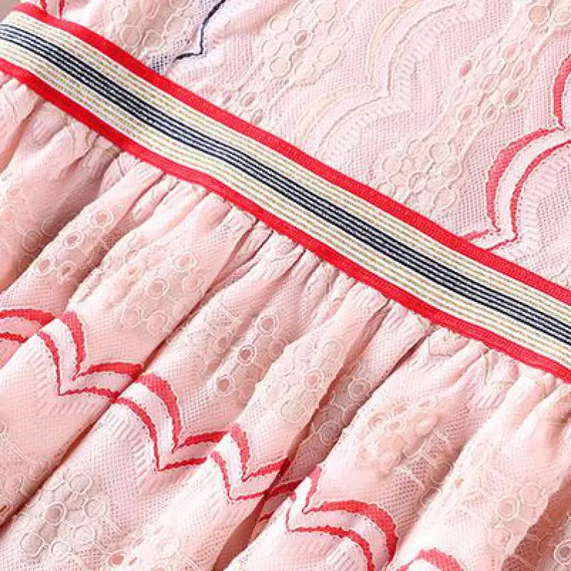 Fitaylor весенние женские новые кружевные розовые платья элегантные цветные