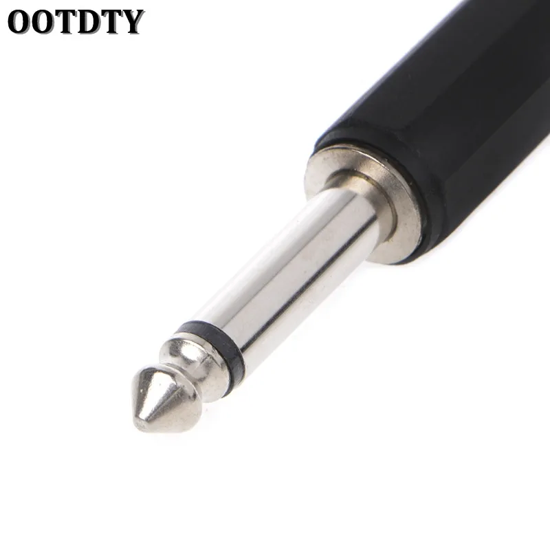 

OOTDTY 10 Pcs 6.35mm Male 1/4" Mono Jack Audio Plug Connector Jack Adapter