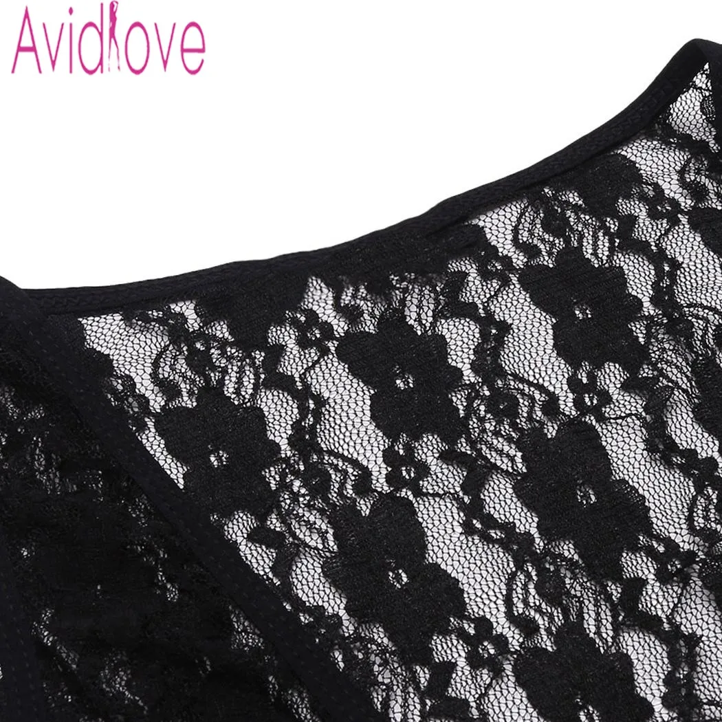 Avidlove/летний сексуальный кружевной Атласный пижамный комплект для женщин одежда