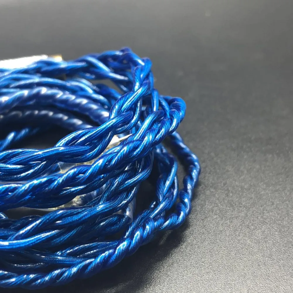 Кабель для наушников FENGRU DIY jdly Blue JC04P 5N OFC 4 Share 252 ядер Shure SE215 IE80 KZ ZST ZSN Pro ZS10 ASX ZSX |