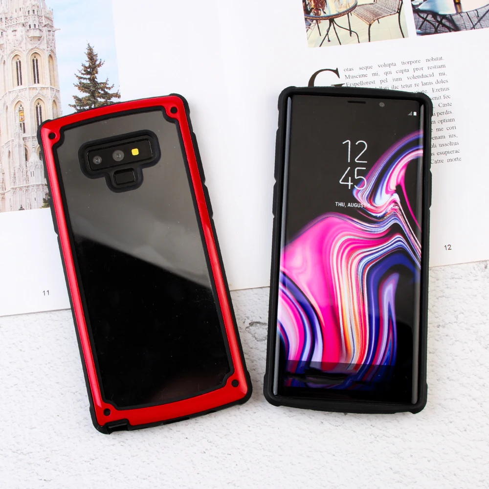 Цветной чехол для телефона Samsung Galaxy Note9 8 S10 S9 S8 Plus A7 A9 2019 A20/30/50/70 с защитой от падения