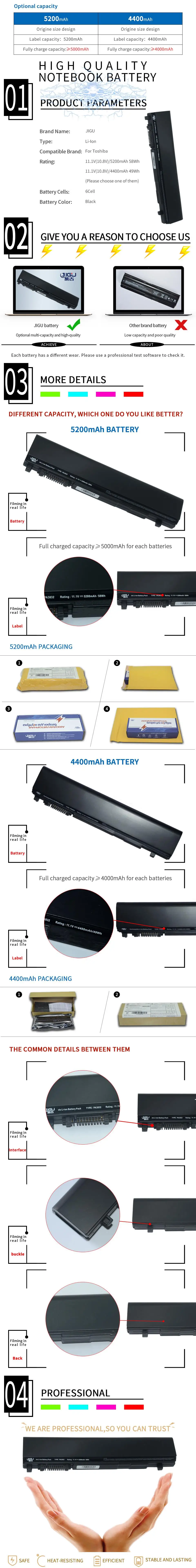 JIGU ноутбука Батарея для Toshiba Dynabook R730 R740 RX3 Portege R700 R700 R830 R930 спутниковый R830 R840 R845 R940
