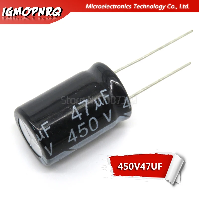 10 шт. 450V47UF 16*25 мм 47 (Европа) мкФ 450V 16x25mm Алюминий электролитические конденсаторы