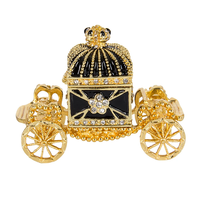 

FLETCHER Brand Exquisite Black Royal Carriage Style for Trinket Box