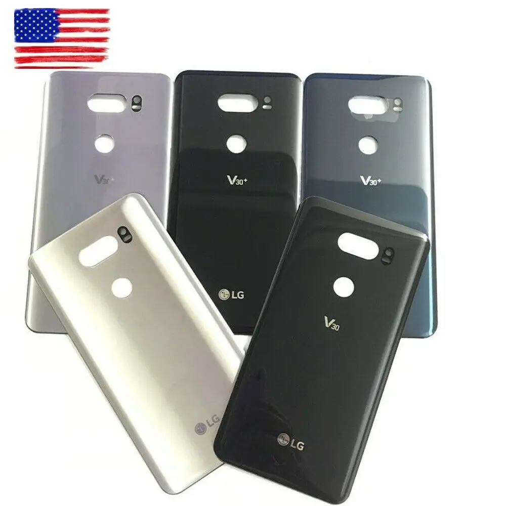 Для LG V30 V30+ V35 ThinQ Крышка батарейного отсека Корпус стекло задняя замена задняя крышка