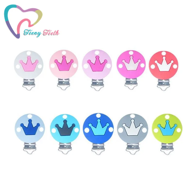Teeny Teeth 1 PC Pacifier Clip Round Crown Chain Silicone Selectable Teething Beads Suspender | Украшения и аксессуары