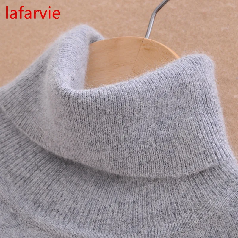 Тонкий кашемировый вязаный свитер Lafarvie женские топы качественная осенне-зимняя