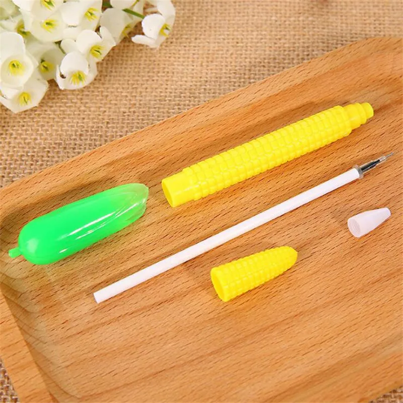 

10 pcs Office Stationery Creative Corn Shape Gel Pen Can Be For The Core Black Pen Primary And Secondary School Students Rewards