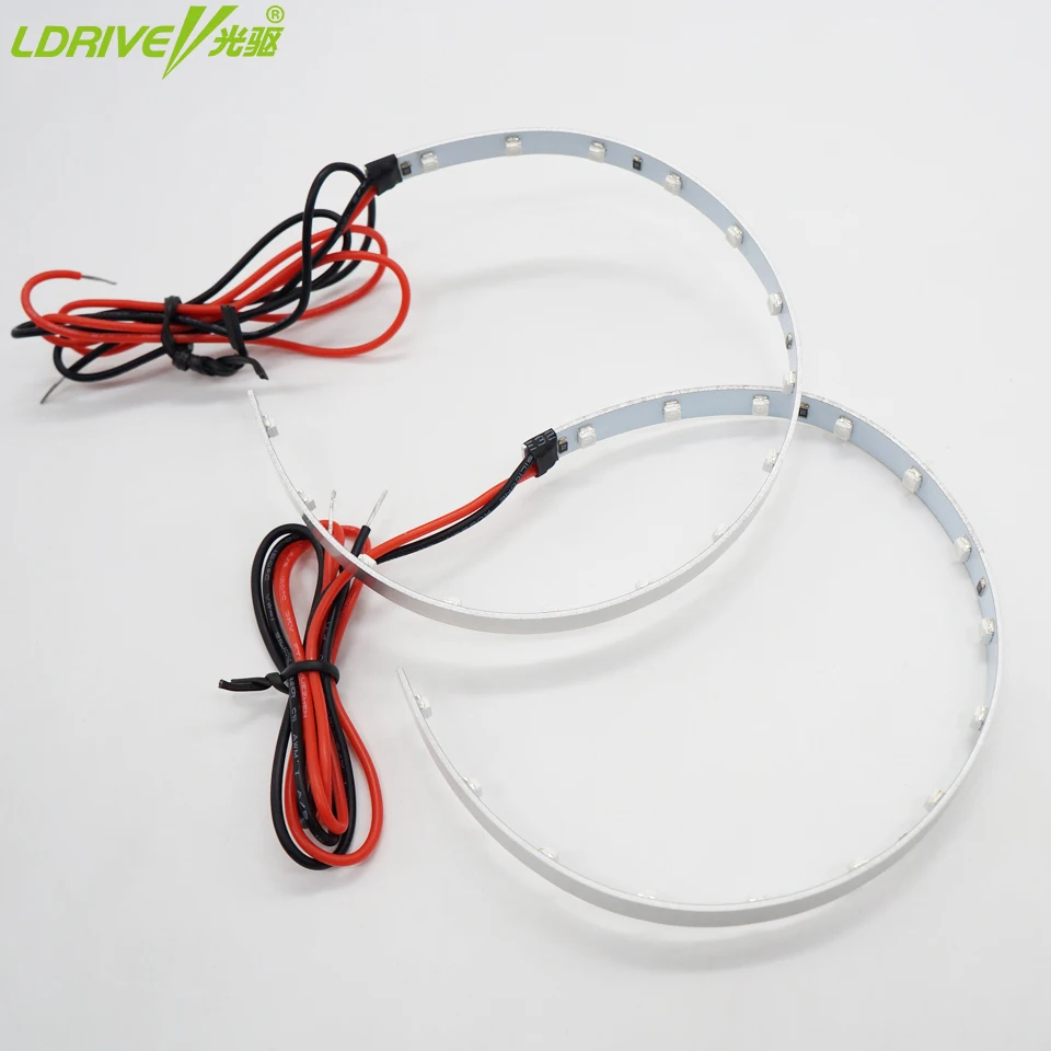 LDRIVE 360 градусов 3 0 дюймов светодиодный ные фары Devil Eyes линзы для проектора кольцо