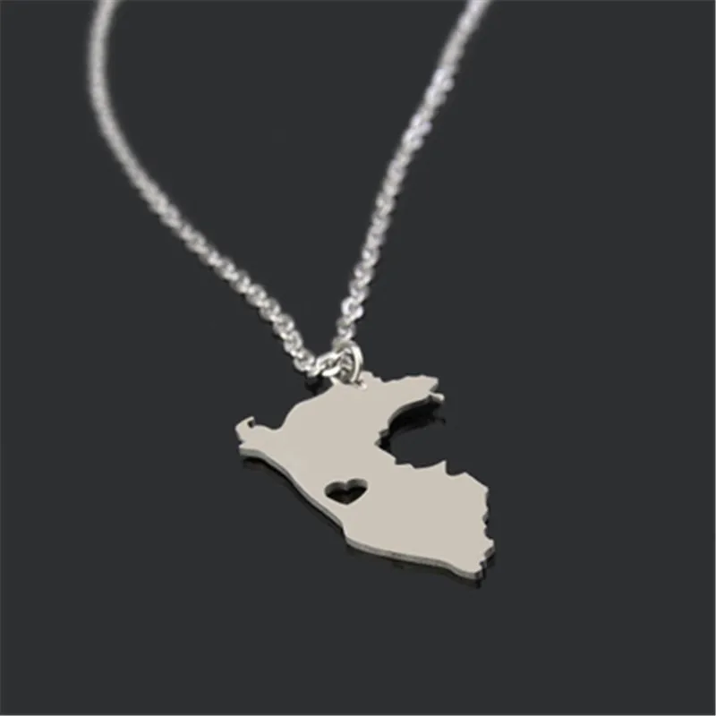 Прямая поставка оригинальное ожерелье в виде карты Перу геометрическое с