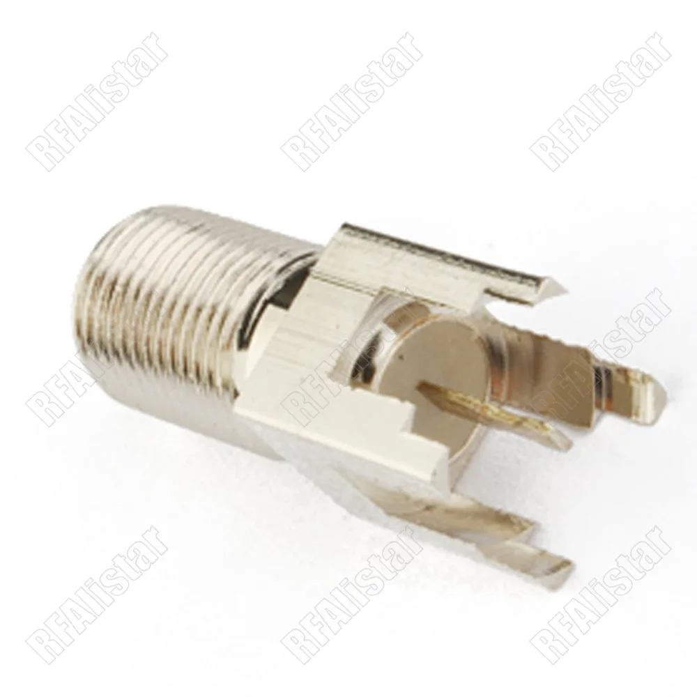 10 шт. F-Type Jack женский прямой через отверстие Вертикальная печатная монтажная