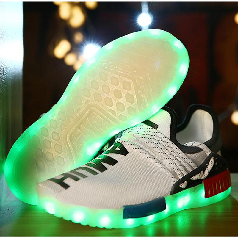

Kids LED Boy Girl Glowing shoes Child Sneakers with Light Fashion USB Charging Shoes Brand Boys Girls Flashing Sport Shoes