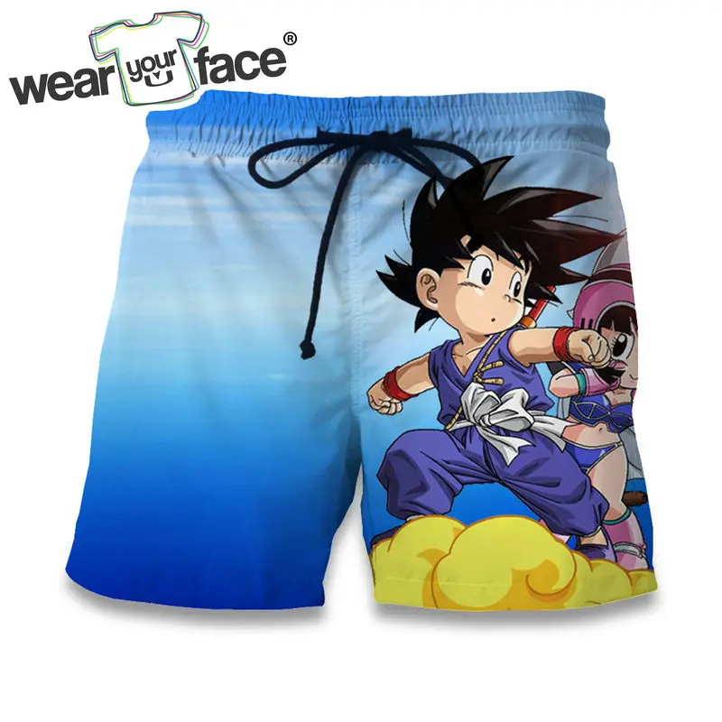 Шорты карго мужские с 3D принтом Модные бермуды аниме DBZ Гоку Саян летние штаны