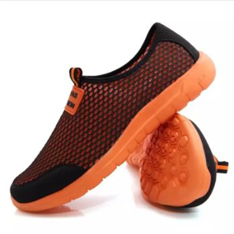 Мужская повседневная обувь Летние Стильные сетчатые лоферы на плоской подошве