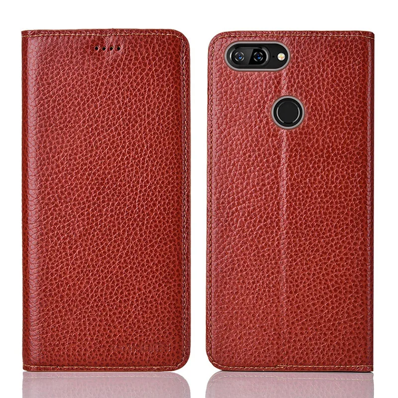 Флип чехол из натуральной кожи для Lenovo S5 Мягкая силиконовая задняя крышка