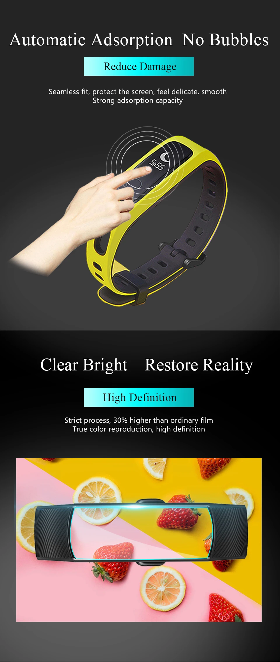 Mijobs HD Тонкий защитный экран тонкий мягкий для huawei Honor Band 4 и версия для бега Смарт-часы ремешок ультра-тонкая защитная пленка