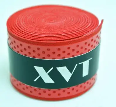 XVT Экологичная лента для бадминтона/настольного тенниса с ручкой для теннисной ракетки/лента для сквоша/лента для удочки 10 шт./лот - Цвет: RED