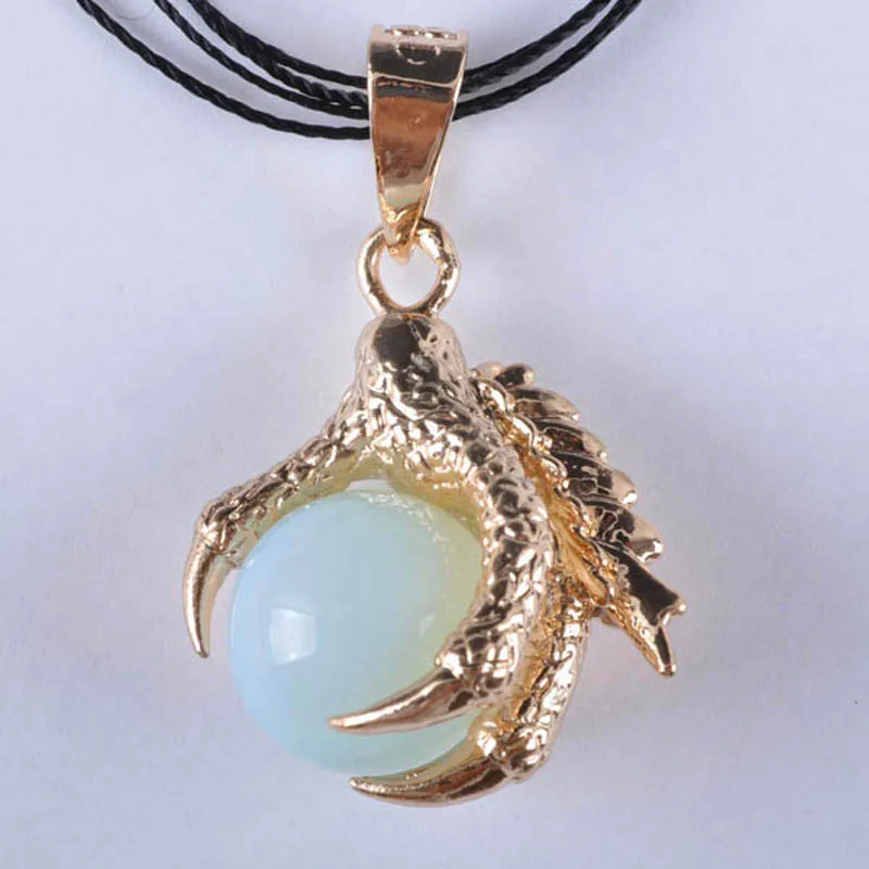 Опал бусина с драконом на когтях кулон ювелирные изделия для женщин подарок S907 |