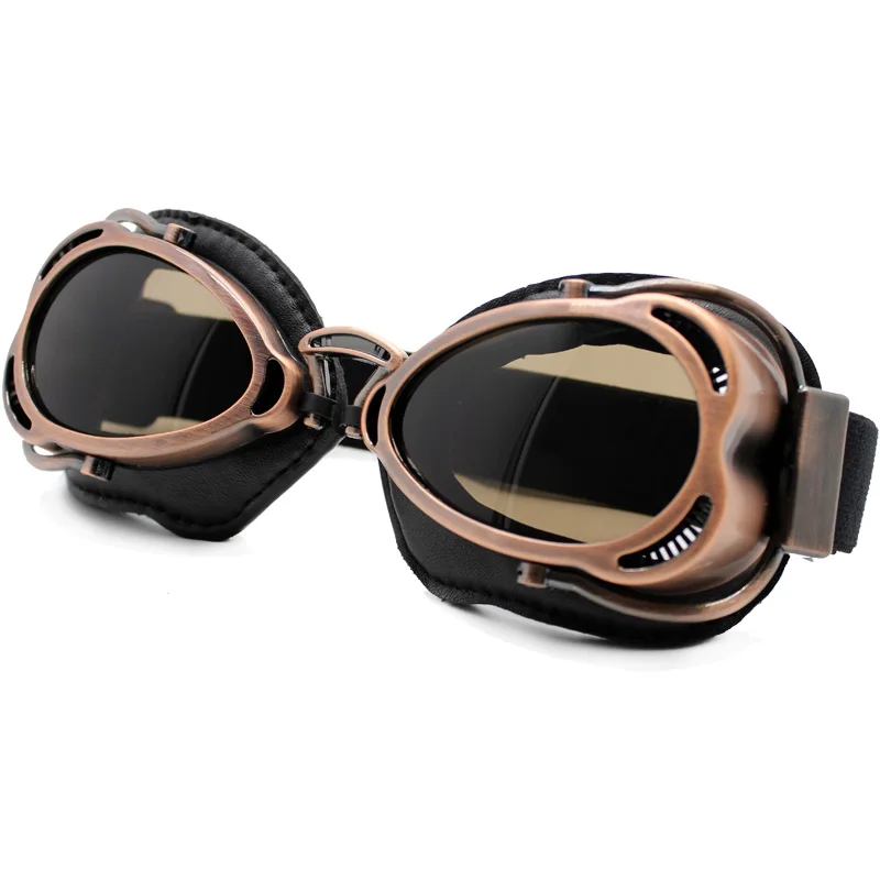 style 10 Goggles Roaopp Ретро мотоциклетные очки шлем стимпанк медные летающие Мото очки винтажные очки пилот байкер очки защитное снаряжение - Цвет: style 10 Goggles