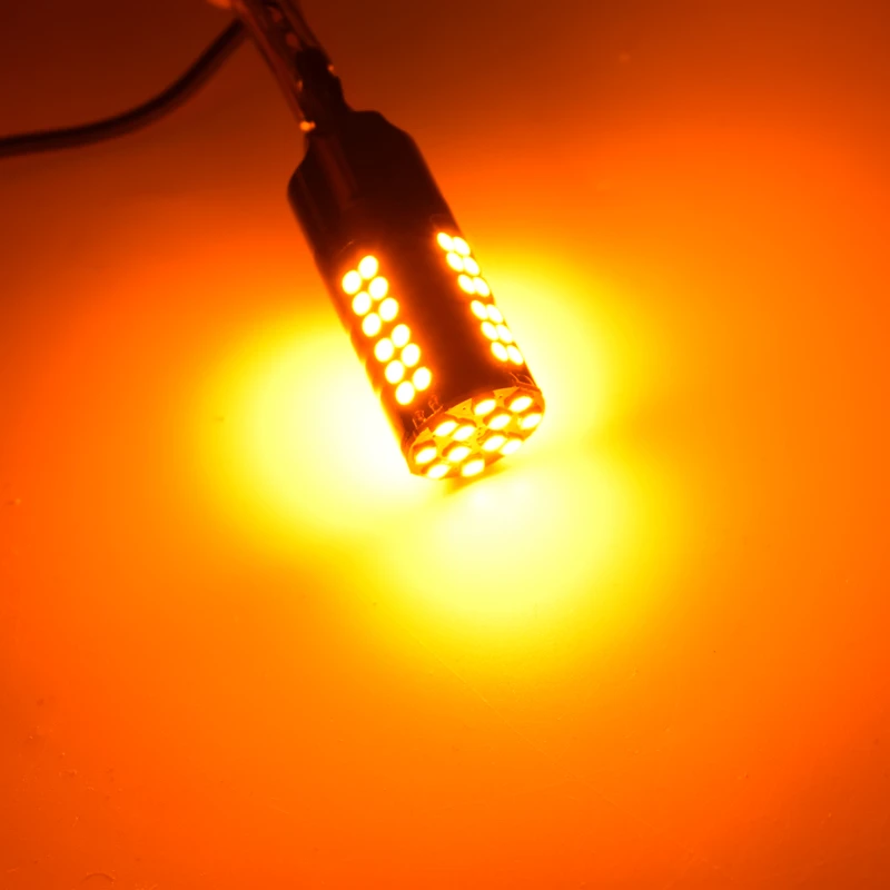 Leite 2шт высокая яркость чип автомобиля led BA15S P21W лампа 1156 3030 60smd Canbus Задний сигнал
