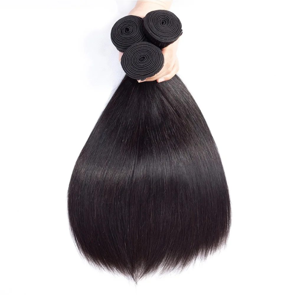 Peruvian Straight Hair Weave Bundles 1 Pc Only 8&quot-28&quot Inches Human Natural Color Remy Extension Free Shipping | Шиньоны и