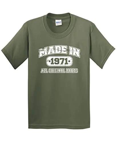 2017 Новый Забавный Мода 46-й День Рождения T Shirt Made In 1971 винтаж Новинка Идея Подарка
