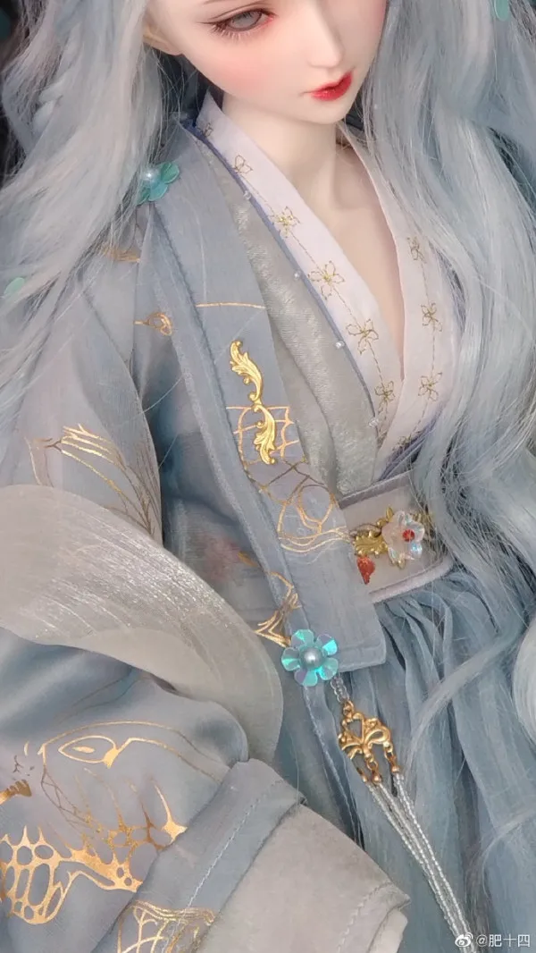 3 BJD кукла платье Китай древний костюм розовый цвет-sd16