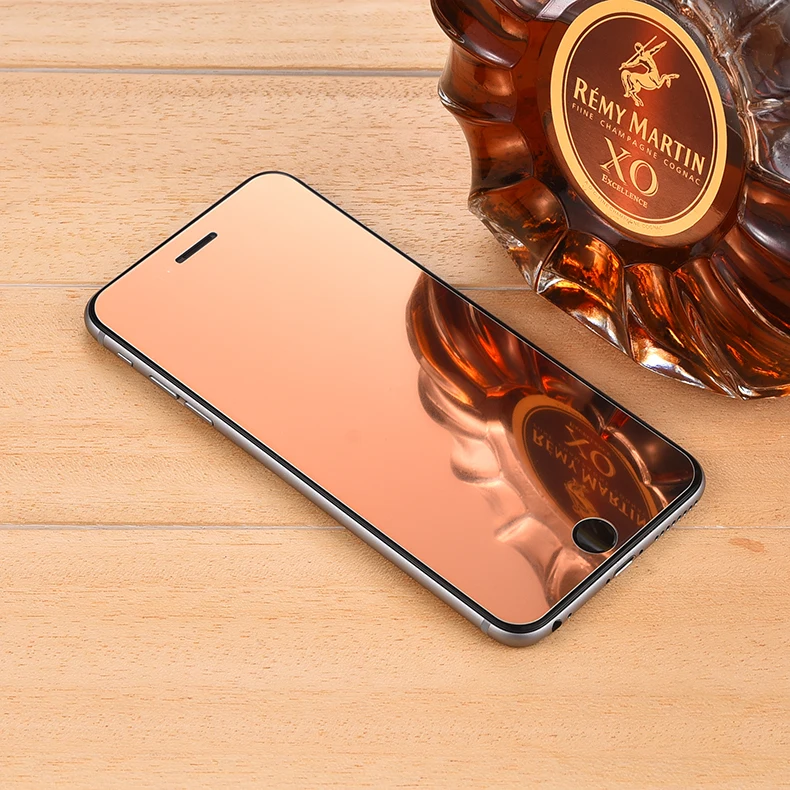 Red Красочное зеркало из закаленного стекла чехол для iPhone X XS Max XR 6 6S 7 8 Plus 9H Закаленное Защитная пленка для экрана для iPhone 7 8 Plus - Цвет: Red