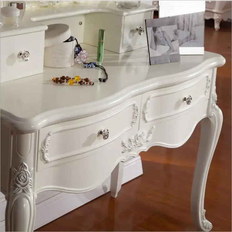 

white European mirror table dresser French bedroom furniture o1187