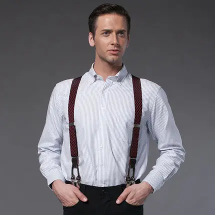 Сильный четыре жгут Зажимы кожа Подтяжки для женщин Для мужчин Винтаж модные