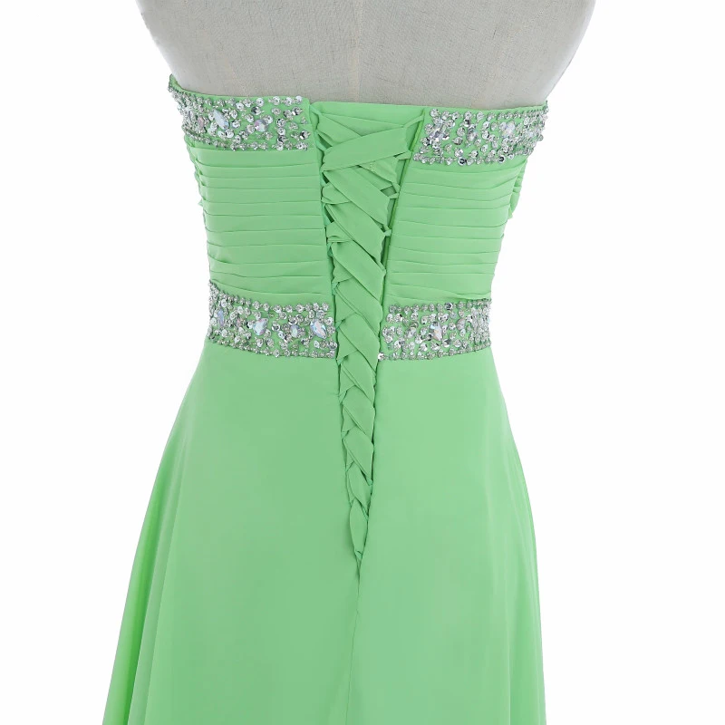 Eren Jossie Chiffon Sweetheart Beaded Evening Dress Popular Style Real Made Long Length Corset Back Banquet | Свадьбы и торжества