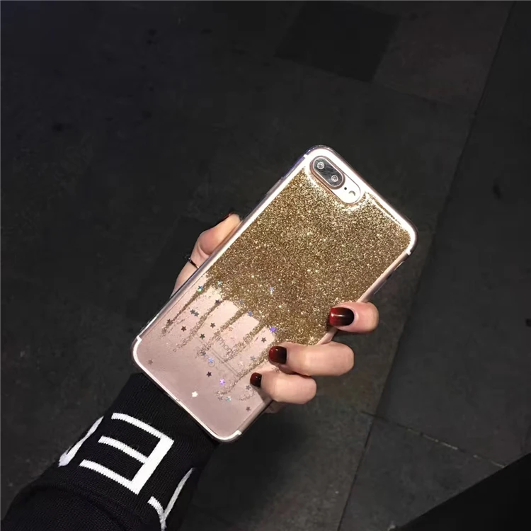 Блестящие Чехлы Kerzzil с градиентом золотого и серебряного цвета для iPhone 7 6 6S Plus