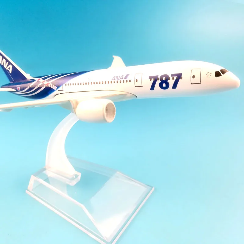Бесплатная доставка 16 см модель самолета Боинг 787 ANA из металлического сплава