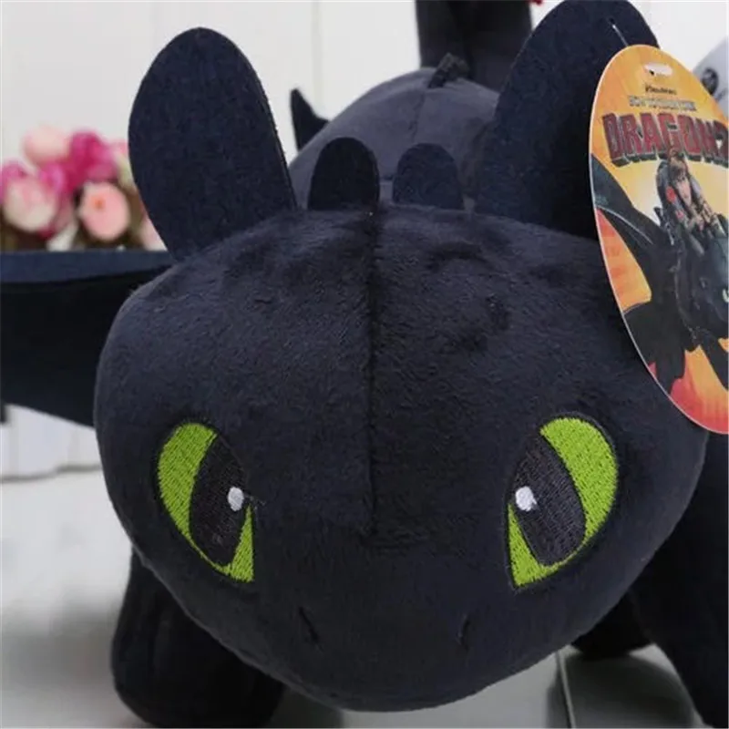 23 см аниме Как приручить Ur Dragon 2 Кукла Мягкая чучело Плюшевые игрушки Беззубик, ночная фурия рождественские подарки для детей