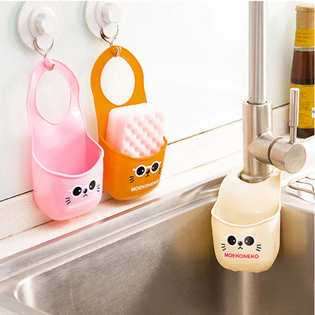 Подвесная карманная стойка для кранов с изображением мультяшного кота кухонные