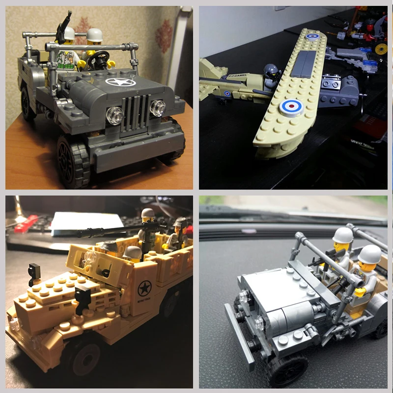 Конструктор Кази Армейский Джип автомобиль военная модель игрушки Brinquedos умные