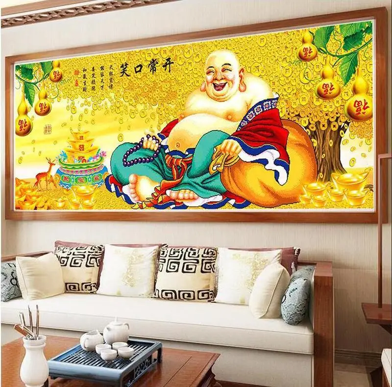 Алмазная живопись сделай сам Maitreya gourd 5D круглая вышивка крестиком стразы мозаика