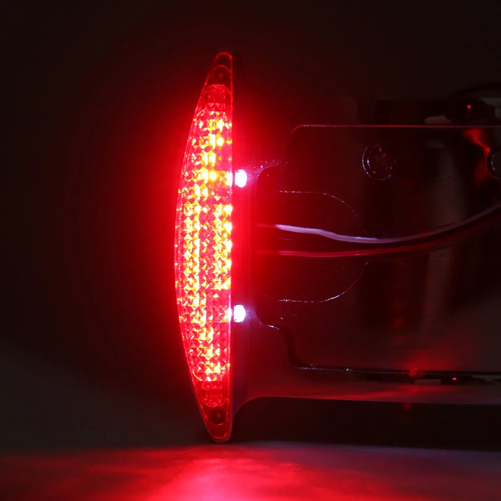 Хромированный Боковое крепление номерной знак изогнутые кронштейн хвост