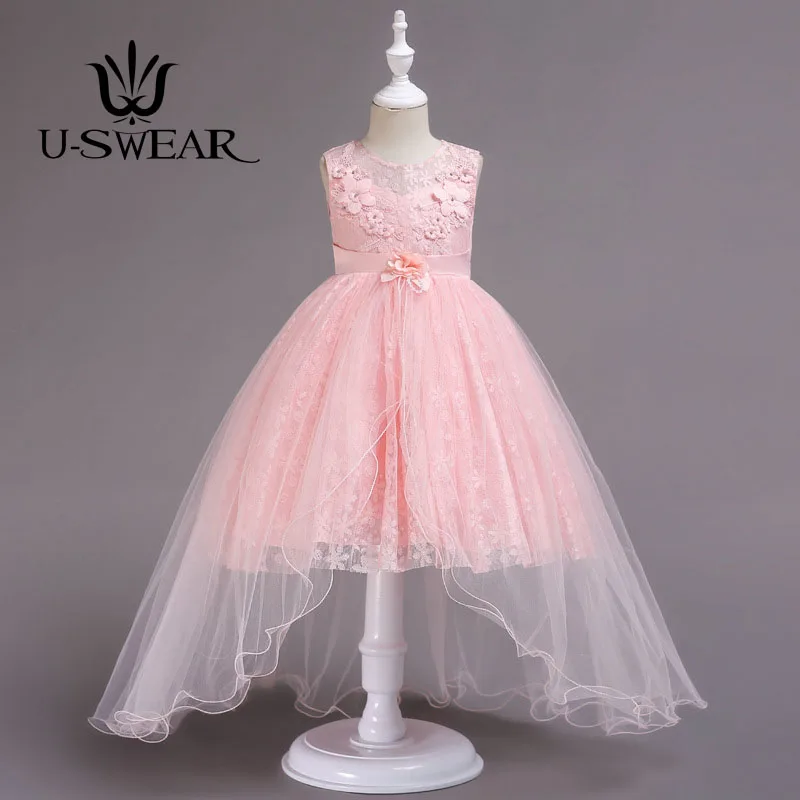 U SWEAR 2020 Новое поступление Детские Платья с цветочным узором для девочек круглым