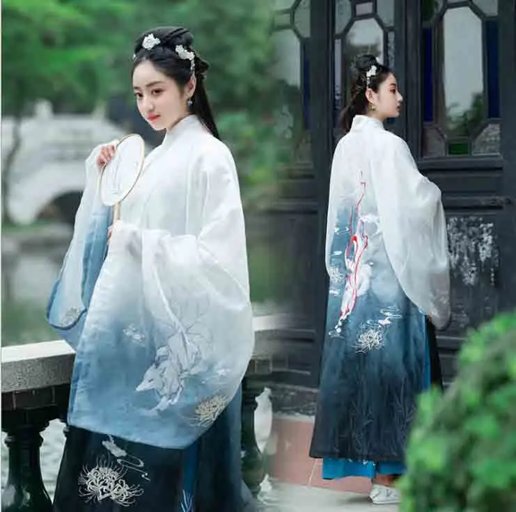 Женское винтажное пальто Hanfu традиционный Древний китайский костюм принцессы