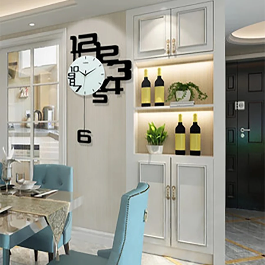 Настенные часы для гостиной современный дизайн настенные домашний декор
