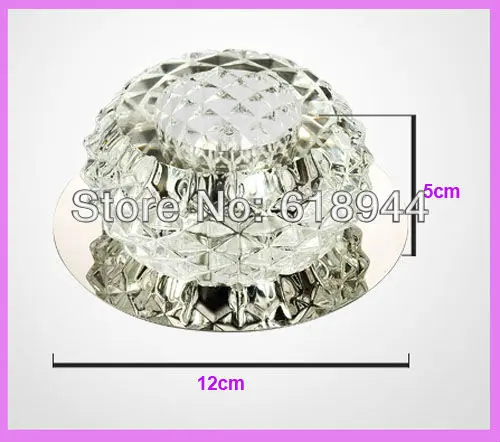 3 Вт светодиодный Кристальный потолочный светильник декоративная светодиодная
