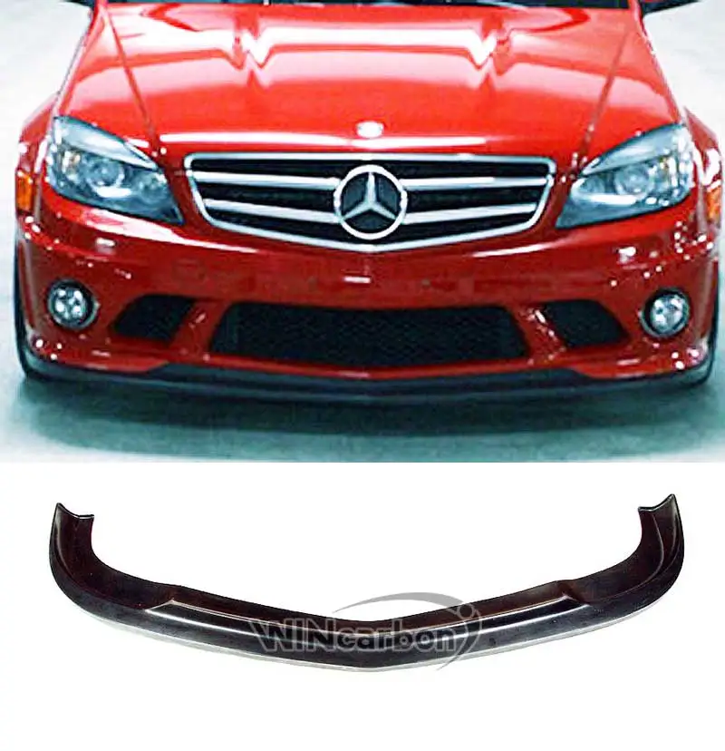 AK стиль передний спойлер сплиттер для Mercedes BENZ W204 C-CLASS C63 бампер 2008-2011